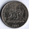 Монета 25 центов. 2008 год, Тринидад и Тобаго.