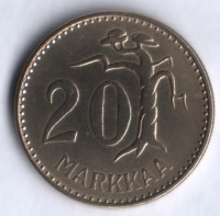 20 марок. 1954 год, Финляндия.
