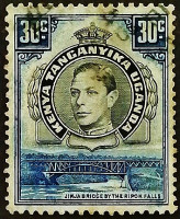 Почтовая марка (30 c.). "Король Георг VI". 1938 год, Британская Восточная Африка.