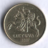 Монета 10 центов. 2007 год, Литва.