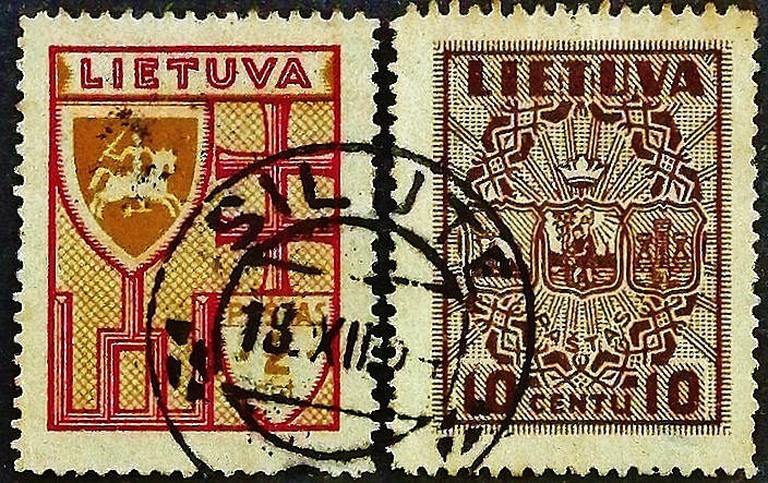 Набор почтовых марок (2 шт.). "Стандарт". 1934 год, Литва.