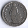 1/2 франка. 1909 год, Швейцария.