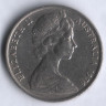 Монета 10 центов. 1976 год, Австралия.