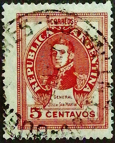 Почтовая марка. "Хосе Франсиско де Сан Мартин". 1948 год, Аргентина.