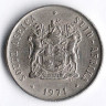 Монета 10 центов. 1971 год, ЮАР.