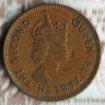 Монета 10 центов. 1972(KN) год, Гонконг.