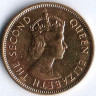 Монета 10 центов. 1975 год, Гонконг.