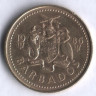 Монета 5 центов. 1986 год, Барбадос.