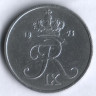 Монета 2 эре. 1971 год, Дания. C;S.