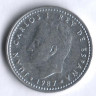 Монета 1 песета. 1987 год, Испания.