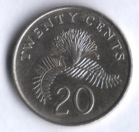 20 центов. 1996 год, Сингапур.