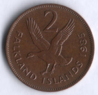 2 пенса. 1985 год, Фолклендские острова.