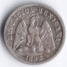 Монета 10 сентаво. 1882(MoM) год, Мексика.
