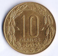 Монета 10 франков. 1985 год, Центрально-Африканские Штаты.