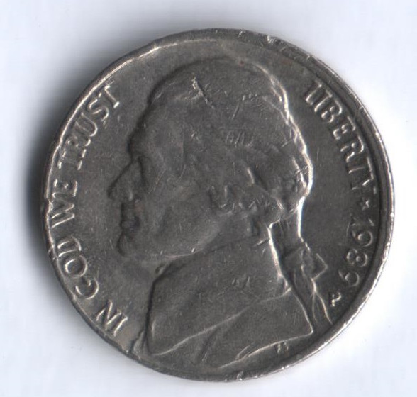 5 центов. 1989(P) год, США.