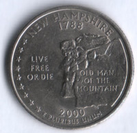 25 центов. 2000(D) год, США. Нью-Гэмпшир.