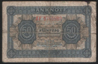 Бона 50 пфеннигов. 1948 год "AF", ГДР.