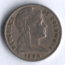 Монета 1 сентаво. 1938 год, Колумбия.