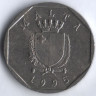 Монета 50 центов. 1995 год, Мальта.