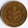 Монета 10 пфеннигов. 1993(A) год, ФРГ.