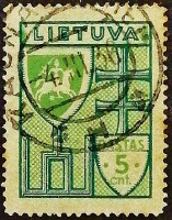 Почтовая марка (5 c.). "Стандарт". 1935 год, Литва.