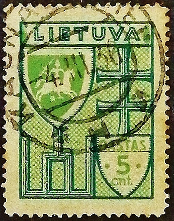 Почтовая марка (5 c.). "Стандарт". 1935 год, Литва.