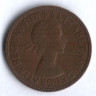 Монета 1/2 пенни. 1959 год, Великобритания.