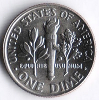 Монета 10 центов. 2018(P) год, США.