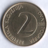 2 толара. 2001 год, Словения.