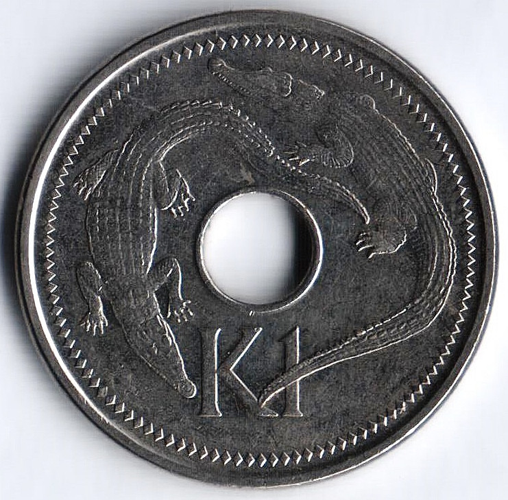 Монета 1 кина. 2010 год, Папуа-Новая Гвинея.