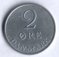 Монета 2 эре. 1972 год, Дания. S;S.