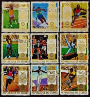 Набор почтовых марок (9 шт.). "Летние Олимпийские игры - Мюнхен`1972". 1972 год, Гвинея.