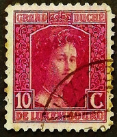 Почтовая марка (10 c.). "Великая герцогиня Мария Аделаида". 1914 год, Люксембург.