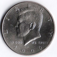 Монета 1/2 доллара. 2000(D) год, США.