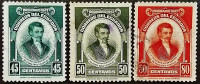 Набор почтовых марок (3 шт.). "Санта-Крус-и-Эспехо". 1947 год, Эквадор.