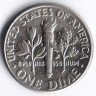 Монета 10 центов. 1997(D) год, США.