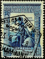 Почтовая марка (1,75 esc.). "Генрих Мореплаватель". 1938 год, Мозамбик.