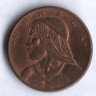 Монета 1 сентесимо. 1978 год, Панама.