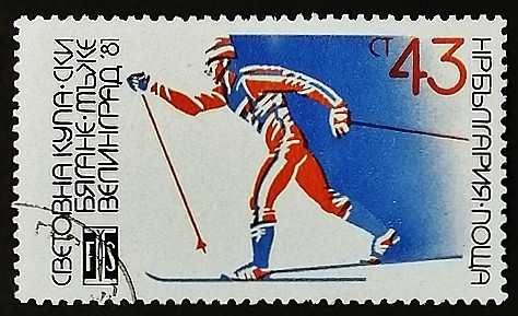 Почтовая марка. "Чемпионат мира по лыжным гонкам, Велинград". 1981 год, Болгария.