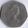 Монета 5 рупий. 1972 год, Сейшельские острова.