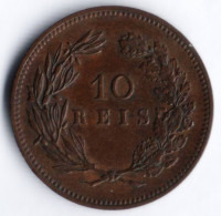 Монета 10 рейсов. 1892 год, Португалия.
