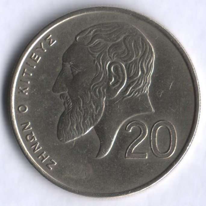 Монета 20 центов. 1992 год, Кипр.