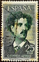 Почтовая марка. "Мариано Фортуни Карбо". 1956 год, Испания.
