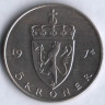 Монета 5 крон. 1974 год, Норвегия.