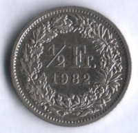1/2 франка. 1982 год, Швейцария.