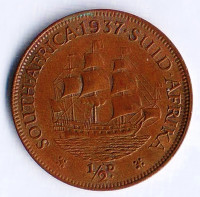 Монета 1/2 пенни. 1937 год, Южная Африка.