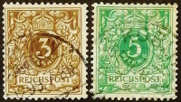 Набор марок (2 шт.). "Стандарт". 1890-1891 годы, Германский Рейх.