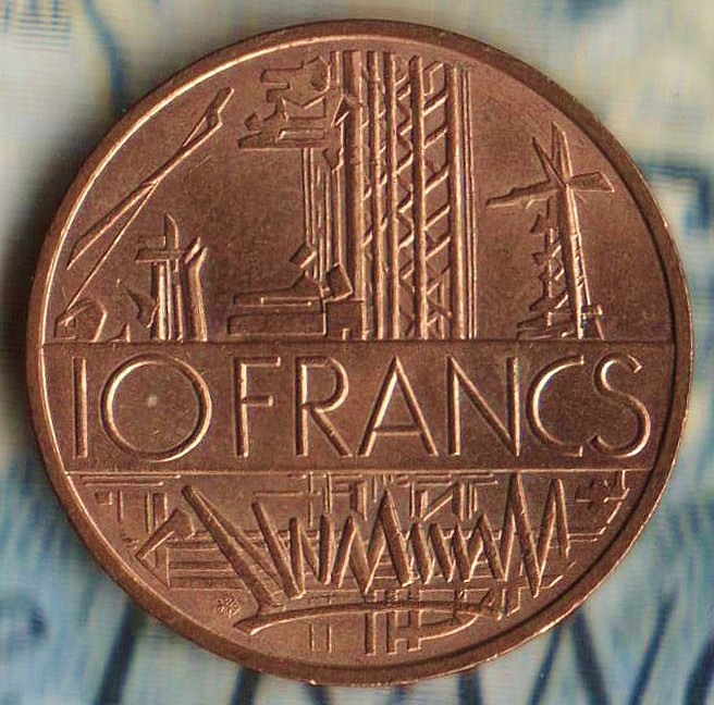 Монета 10 франков. 1978 год, Франция.