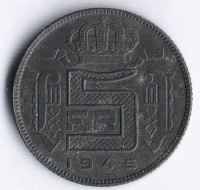 Монета 5 франков. 1945 год, Бельгия (Der Belgen).