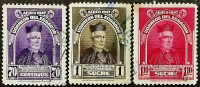 Набор почтовых марок (3 шт.). "Отец Хосе де Веласко". 1947 год, Эквадор.